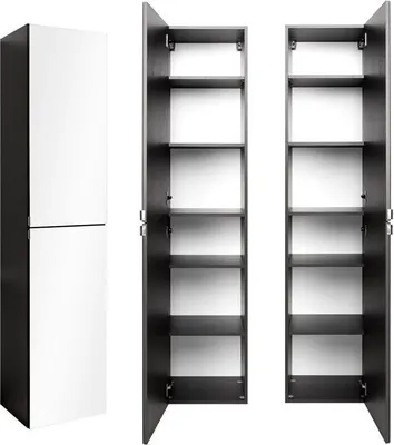 Produktbild von Hochschrank mit Spiegeltür FLORIDO-03 graphit, B x H x T: ca. 40 x 180 x 35 cm