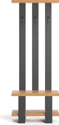Produktbild von Industrieller Mount-Garderobenständer aus massivem Holz 70 cm