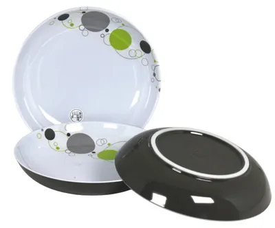 Produktbild von 3 Stück Brunner Space Suppenteller Ø 21 cm Teller Melamin Antirutsch Set