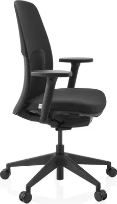 Produktbild von hjh OFFICE Profi Bürostuhl Skandis Ergonomischer Schreibtischstuhl mit Armlehnen (höhenverstellbar) Stoff / Netzstoff Schwarz Drehstuhl für Büro, Zuhause