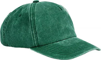 Produktbild von Beechfield B657 | Relaxed 5 Panel Vintage Cap - Farbe: Vintage Bottle Green - Größe: One Size