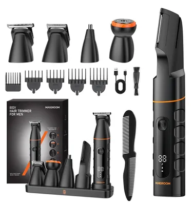 Produktbild von 5-IN-1 Intimrasierer Mann Körperrasierer Herren mit Ladestation IPX6 Wasserdicht Rasierer Herren Elektrisch für Intimbereich Körper Bart Achseln Hoden