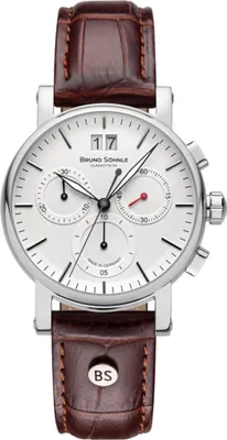 A studio shot of a women's chronograph watch.