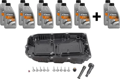 Produktbild von VAICO Ölwechselkit für Automatikgetriebe Satz 9 Gang 12L passend für MERCEDES-BENZ C-Klasse T-modell (S205) JR913E 7250 9G-Tronic