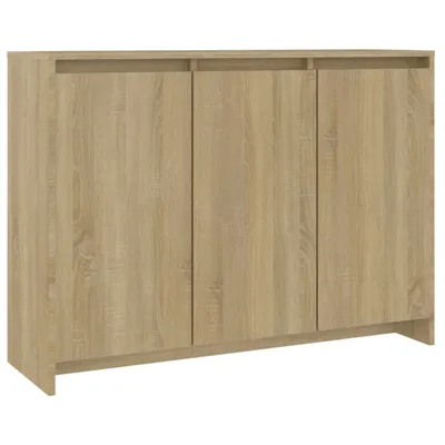 Image de Buffet en panneau de particules 102 x 75 x 33 cm Chêne Sonoma