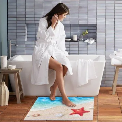Produktbild von Famanu Duschmatte Antirutsch, Weiches Komfort, Sichere Badmatte mit Ablauflöchern, PVC-Luffa, Schnell trocknend, 60 x 60 cm