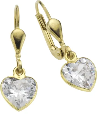 Produktbild von F Ohrhänger 333/- Gold 2,7cm gelb Zirkonia weiß 371330560