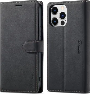 Produktbild von König Design Hülle kompatibel mit Kunstleder Handyhülle - Handy Case Schwarz