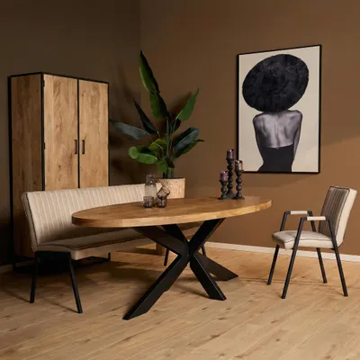 Produktbild von Starfurn - Esstisch Dakota - 90x160x76cm - Braun