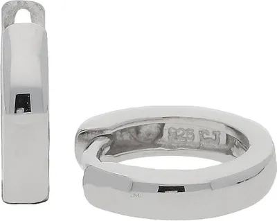 Produktbild von JuwelmaLux Creolen 925 Silber JL10-06-2439 poliert halbrund