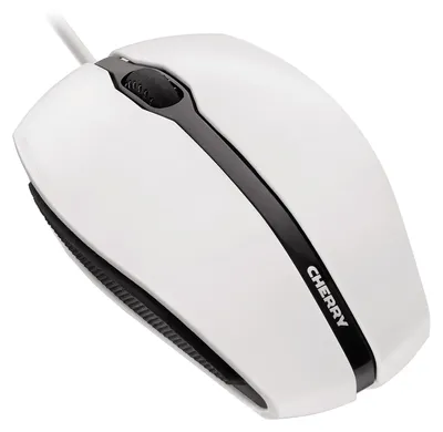 Produktbild von CHERRY GENTIX Kabelgebundene Maus, Weiß Grau, USB, Beidhändig, Optisch, USB Typ-A, 1000 DPI, Schwarz, Grau