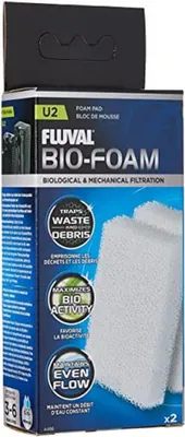 Produktbild von Fluval Schaumstoffpatrone, für große Schmutzpartikel für den Fluval Innenfilter U2, 2er Pack