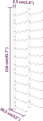 vidaXL Wand-Weinregal für 36 Flaschen 2 Stk. Golden Eisen