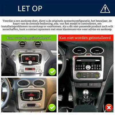 Zdjęcie produktu dla Radio samochodowe Android 7 cali dla Ford Focus II, S-Max, Mondeo, Galaxy II, C-Max. Obsługuje: 2G + 64G pamięci, Carplay, Android Auto, nawigację GPS, funkcję Mirror Link, Bluetooth, radio FM/RDS, Wi-Fi, USB