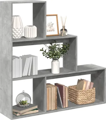 Immagine prodotto di Maison Exclusive - Libreria divisorio 3 ripiani grigio cemento 123x29x123 cm