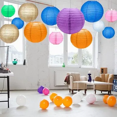 Immagine prodotto di Lanterne di carta colorate, 20 pezzi, multicolori, per decorazioni da giardino