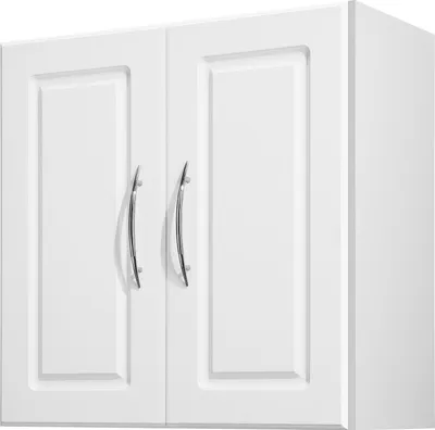 Produktbild von Hängeschrank / Wandschrank - Oberschrank 2-türig - Verstellbarer Einlegeboden - 2 Ebenen - 30 x 60 x 60 cm (T x B x H) - Für Küche, Bad & Waschküche - Weiß
