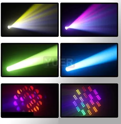 Imagen del producto de Faro LED de 200 W con movimiento – Prisma giratorio – Iluminación para escenarios y DJs
