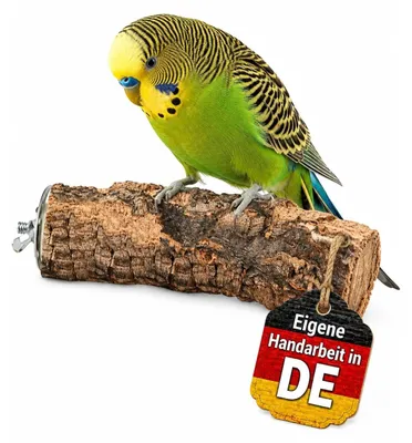Zdjęcie produktu dla Żerdź dla ptaków z naturalnego korka - 10 cm - Brązowy - Dla papug i nimf