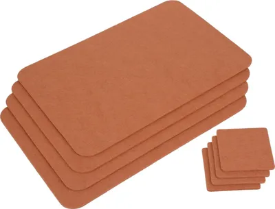 Produktbild von GRÄWE Platzmatten-Set Filz 4 Stück braun