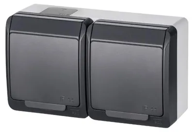 Immagine prodotto di presa doppia per superficie antracite 250 V 5322-07