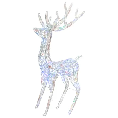 Zdjęcie produktu dla vidaXL LED renifer XXL akrylowa dekoracja świąteczna 250 LED 180 cm wielokolorowa