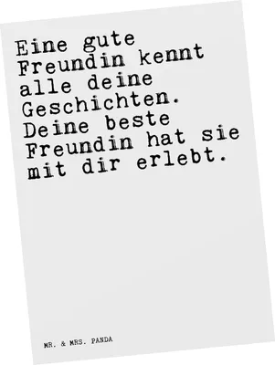 Produktbild von Mr. & Mrs. Panda Grußkarte Eine gute Freundin kennt... - Weiß - Geschenk, beste, Ehefrau, Spruch Sprüche Weisheiten Zitate Lustig Weisheit Worte, Fotokarte, bildkarte