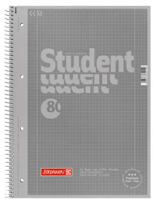Produktbild von BRUNNEN Collegeblöcke Student Lineatur 28 kariert DIN A4 Innen- und Außenrand, 5 Blöcke