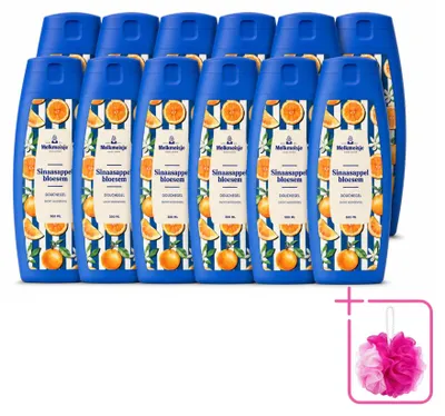 Imagen del producto de 12 unidades de gel de ducha Melkmeisje, aroma a flor de naranja, 300 ml - Paquete ahorro