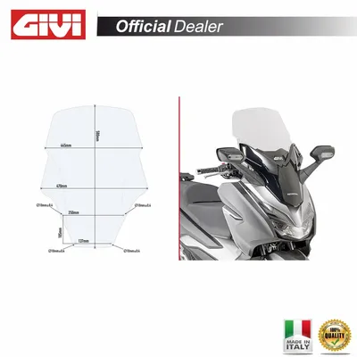 Immagine prodotto di Parabrezza GIVI trasparente intercambiabile 58x44,5cm per HONDA Forza 125-300
