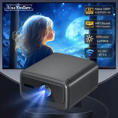 Zdjęcie produktu dla Projektor - Mini projektor - Domowe kino - Projektor Wi-Fi - Natywna rozdzielczość Full HD 1080p