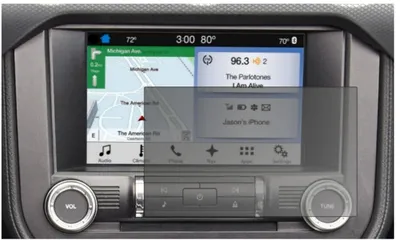 Produktbild von Schutzfolie für Ford Mustang Navi (ab BJ 2015) Blickschutzfolie matt Display