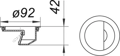 Zdjęcie produktu dla Bariera zapachowa i piankowa Dallmer S 10, d: 92 mm