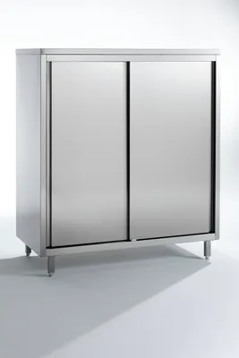 Produktbild von CHEFGASTRO Edelstahl Porzellanschrank 4 Stufig BxTxH 1200x600x2000mm