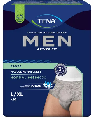 Immagine prodotto di Tena Uomo Act.Fit Pantaloni per incontinenza norm.L/xl grigio 10 pz