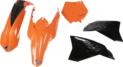 Produktbild von Verkleidungskit UFO PLAST 5-teilig Verkleidungssatz Kunststoff für KTM SX SX-F Racing 125 - 450 ccm Bj. 2007 - 2010, Farbe:orange / schwarz