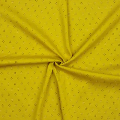 Pointoille-Stoff Jersey senfgelb