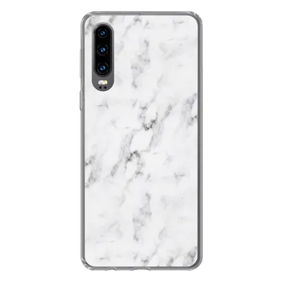 Produktbild von MuchoWow® Handyhülle Schutzhülle Hülle für Huawei P30 Marmor - Luxus - Weiß - Grau - Marmoroptik Silikon Softcase Handy Hülle - Kartenbesitzer