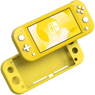 Produktbild von Gelbe Silikonhülle, kompatibel mit Nintendo Switch Lite – Schutzhülle, kratzfest, stoßfest, rutschfest, Phonillico®