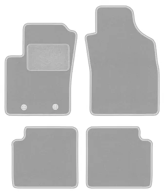 Productafbeelding van Velours automatten voor Fiat 500 2007-2013 (cabrio/hatchback) – 4-delig, grijs, op maat – Wielganizator OSLO