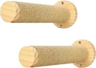 Produktbild von Famanu Katzenwandtreppen 20 cm - Wandmontierte Kletterstufen - Set von 2