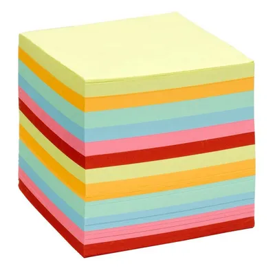 Zdjęcie produktu dla folia notatnik luzem opakowanie uzupełniające 9x9x9cm różne kolory