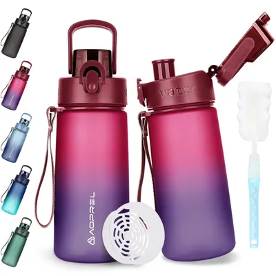 Image de Bouteille de sport, 600 ml, en Tritan, sans BPA, avec filtre à eau