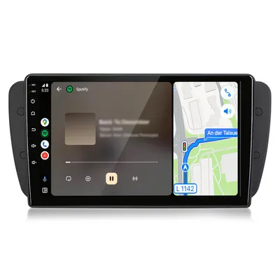 Immagine prodotto di Autoradio CarPlay da 9 pollici per Seat Ibiza IV 6J 2009-2013 con Android, navigatore GPS, Wi-Fi, DAB+, SWC, RDS, DSP, USB e Bluetooth, 2 altoparlanti + 64 GB