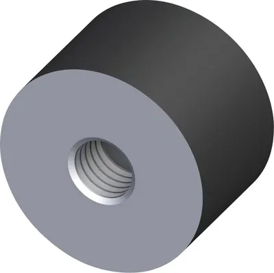 Produktbild von alfer Gummipuffer mit Gewinde M8 PVC (Kunststoff) glatt schwarz