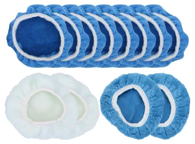 Image de Lot de 12 tampons de polissage en fibre pour polisseuse de voiture