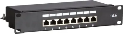 Obrázek produktu pro Patchpanel DS-IT 10", 8-fach FTP Patchpanel CAT 6 (DS-10Patch6-8FTP)