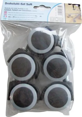 Obrázek produktu pro Sada koleček D?rner + Helmer pro kancelářské židle Soft, pro parkety + laminát, ö 50 mm