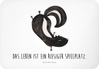 Produktbild von Mr. & Mrs. Panda magnet Stinktier Handstand - Weiß - Geschenk, Kühlschrankmagnet, Skunk, Stinker, zettelhalter, Raubtier, Wildtier, haftmagnet, whiteboardmagnet