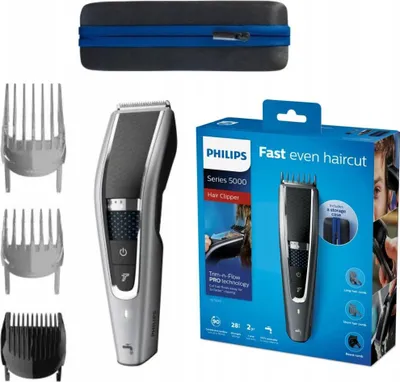 Zdjęcie produktu dla Srebrna Maszynka Do Strzyżenia Philips Hc 5650/15 Dualcut 90Min Wodoodporna
